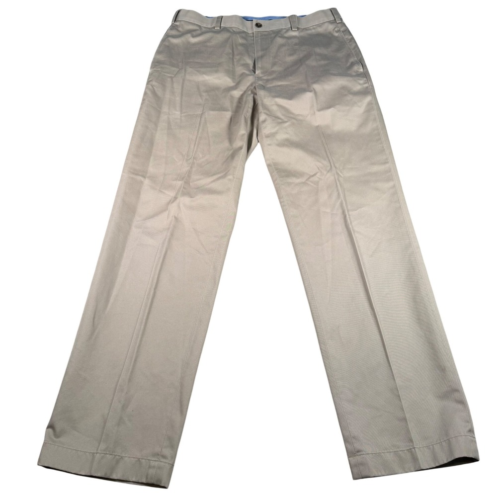 Brooks Brothers Chino Pants Mens 34x32 (FITS 33 X 32) Clark Fit Advantage Cotton
